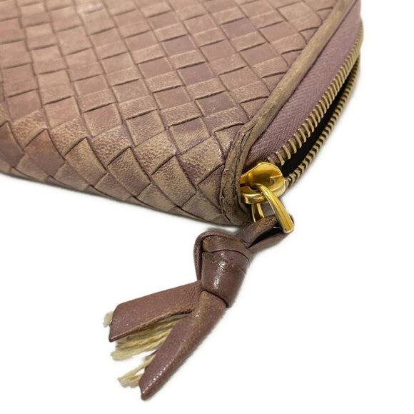 Auth BOTTEGA VENETA Zip Around Wallet, Intrecciato 114076 Light Purple Leather - Picture 7 of 13